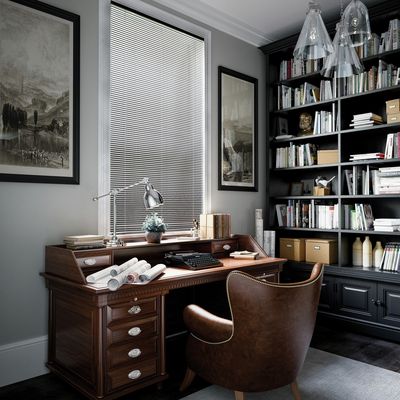 Veneziane, SG 8960, Room shot, leather slats 50mm