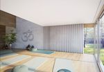 Tende arricciate, SG 3870, Yoga room, recessed curtain track