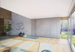 Tende arricciate, SG 3870, Yoga room, recessed curtain track Tende arricciate, SG 3870, Yoga room, recessed curtain track