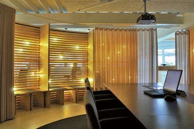 Tende arricciate, Colorama 2, Room shot "Pius Schäfler", Gossau, Switzerland, Wave