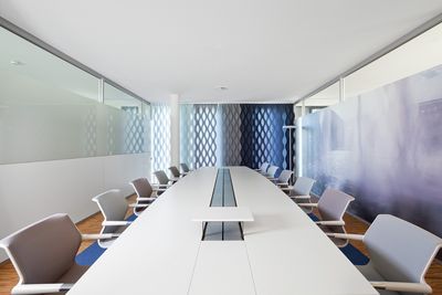 Tende a strisce verticali, SG 2910, Multi Shadow, Room shot "Disy Information Systems GmbH", Karlsruhe, Germany, Vertical Waves