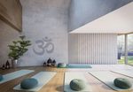 Tende arricciate, SG 3870, Yoga room, recessed curtain track Tende arricciate, SG 3870, Yoga room, recessed curtain track